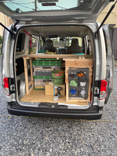 Nv0バネット のnv 0キャンプ Diy Nv0バネット 荷室に棚に関するカスタム メンテナンスの投稿画像 車 のカスタム情報はcartune