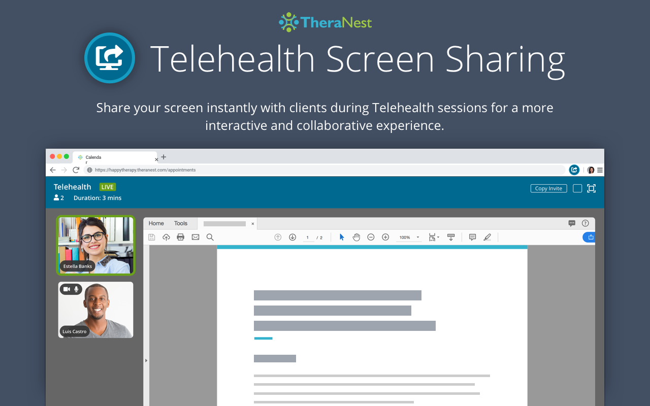 TheraNest Screen Sharing Preview image 3