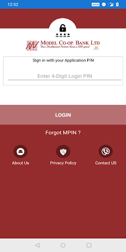 Screenshot Model Bank Mobile App