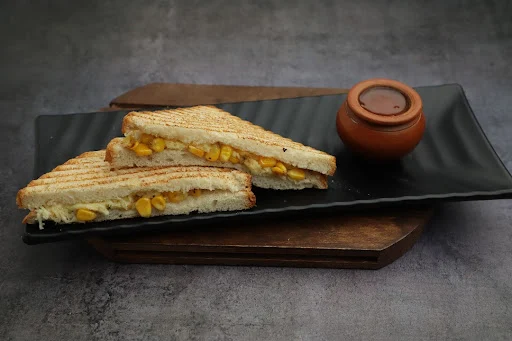 Grilled Veg Corn Cheese Double Decker Sandwich