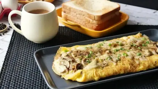 Double Egg Mushroom Cheese Omelette