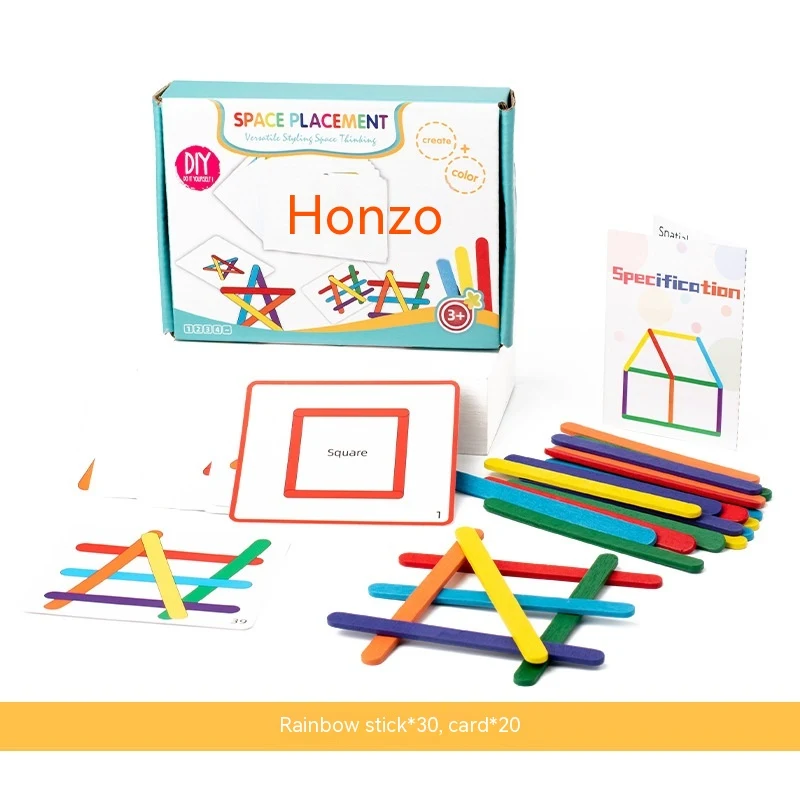 Rainbow Stick Denkspielzeug für frühe Bildung. Mathematik-Puzzle für Kinder, fördert logisches Denken und kreative Fähigkeiten spielerisch.