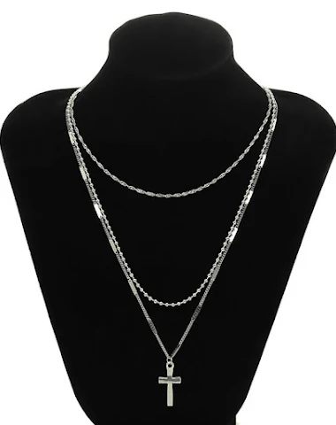 Cross multi-layer necklace - 1