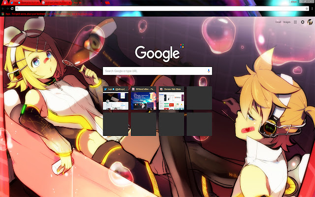 Kagamine Rin and Len append with bubbles 2018 chrome extension