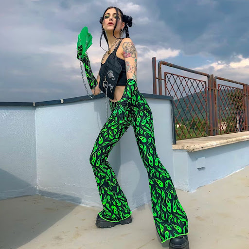 Title 8, Fashionable All-Match Sexy Printed Fruit Green ...