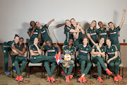 The Netball Proteas players during a team photo shoot at Southern Sun The Cullinan in Cape Town on July 24 2023.