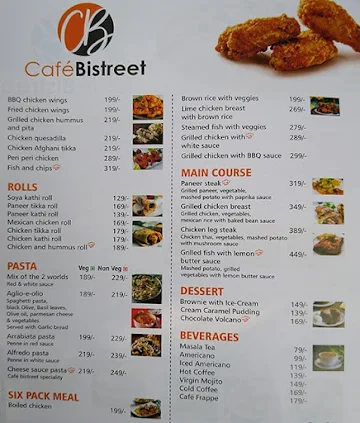 Cafe Bistreet menu 