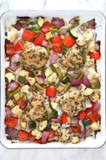 Sheet Pan Balsamic-Herb Chicken and Vegetables was pinched from <a href="http://www.skinnytaste.com/sheet-pan-balsamic-herb-chicken-and-vegetables/" target="_blank">www.skinnytaste.com.</a>