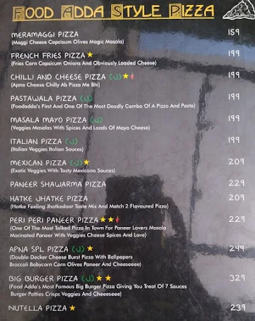 Food Adda menu 