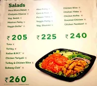 Subway menu 8