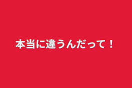 本当に違うんだって！