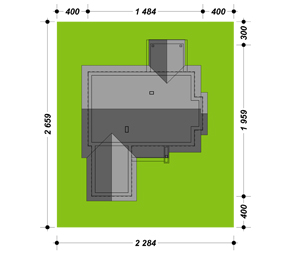 Usytuowanie projektu domu TK 201 G na działce