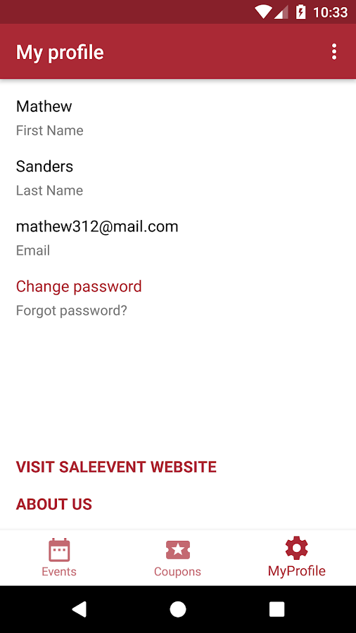SaleEvent — приложение на Android