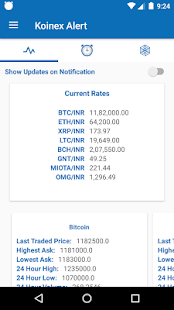 Koinex Alert - Realtime Pro 7.1 APK + Mod (Uang yang tidak terbatas / Pro) untuk android