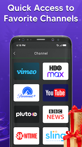 Screenshot TV remote control for Roku