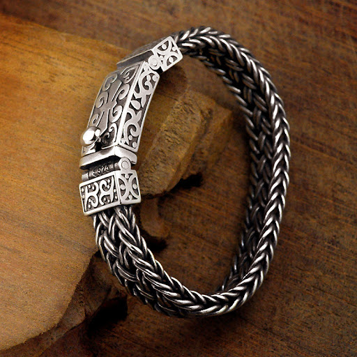 Title 2, Original Fashion Vintage Thai Silver Bracelet E...