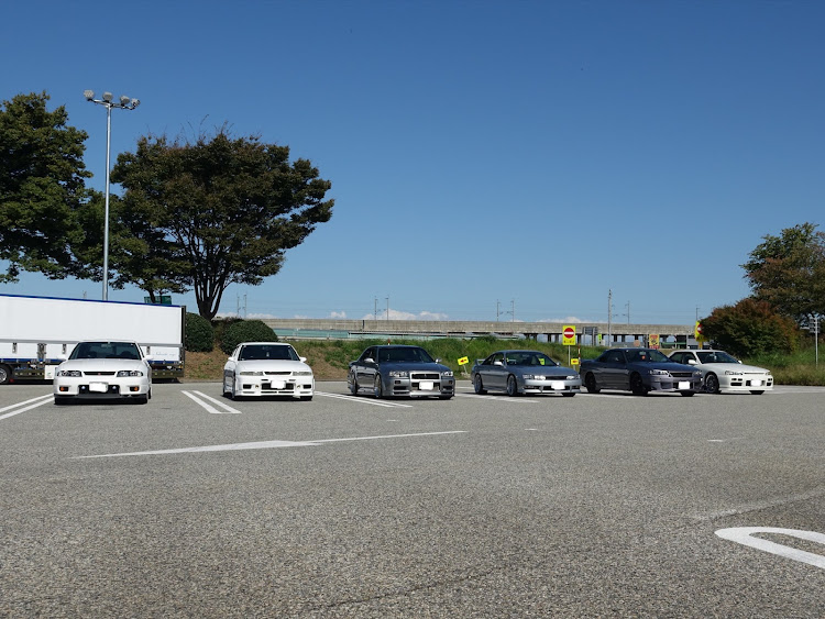 スカイラインの海王丸パーク第2駐車場・ツーリング&オフ会・富山県・三連休中日に関するカスタム事例の投稿画像1枚目