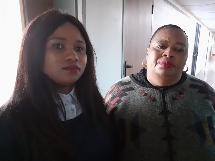 Busisiwe Ngwadla's sister, Pumla, and mother Nonubele Mbolekwa, attend Ayanda Matika's bail application.