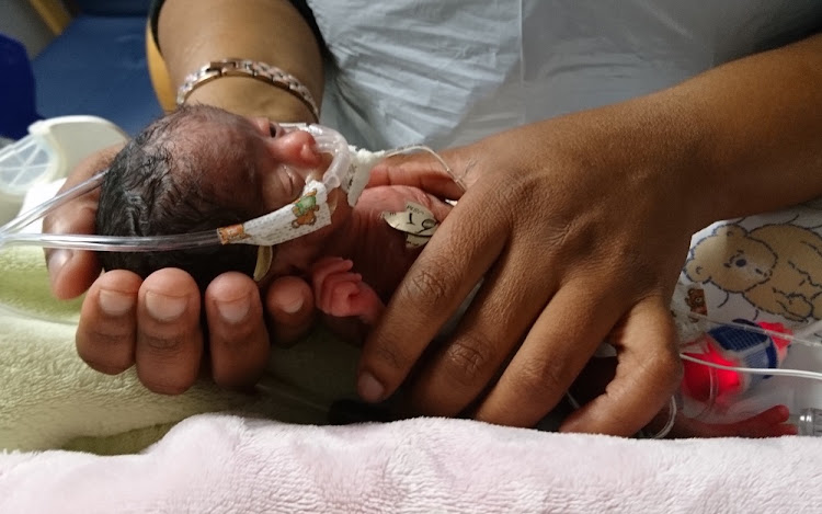 Micro-premature baby Jazeel Hlope. Image: NETCARE