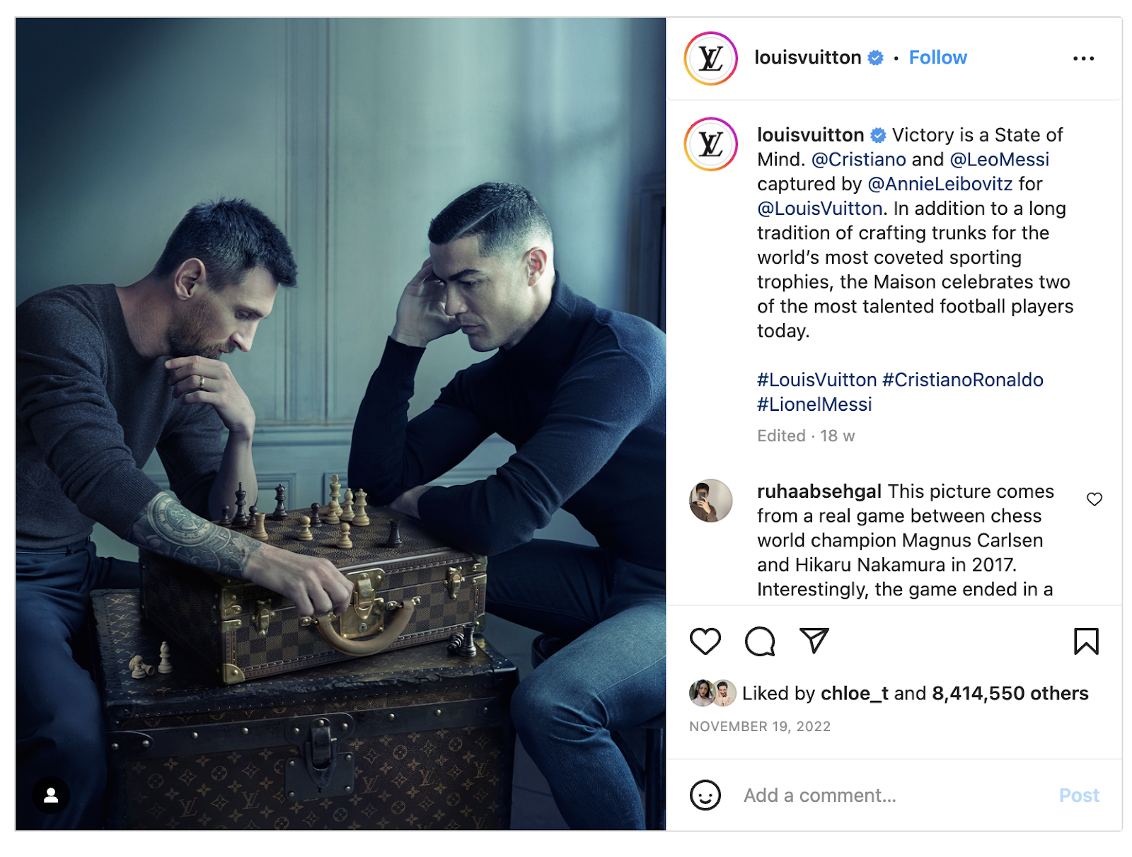 Ronaldo speaks out about his part in Louis Vuitton ad campaign