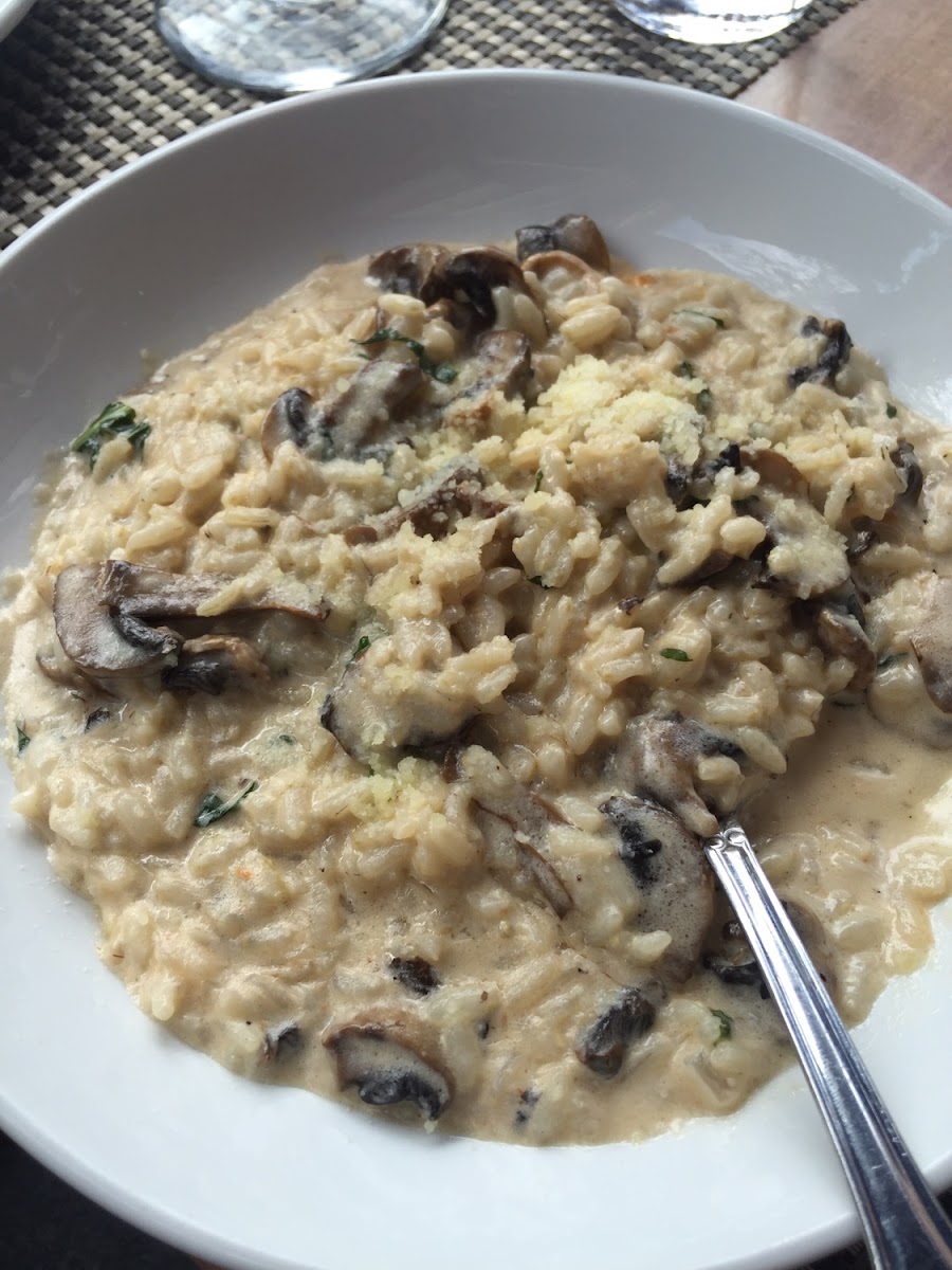 Mushroom GF risotto