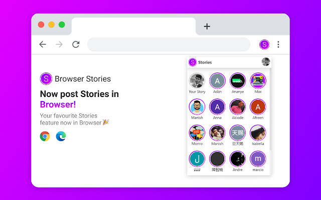 Browser Stories chrome extension