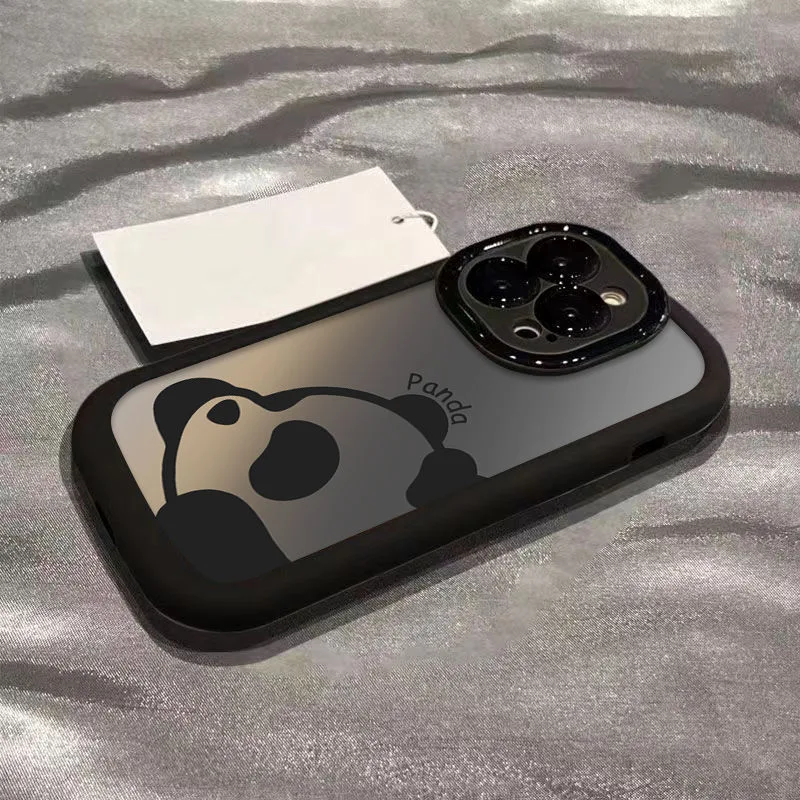 Gradient Panda Handyhülle aus Silikon, Rundumschutz, stilvolles Design, stossfest, weich und langlebig, perfekt für dein Smartphone.