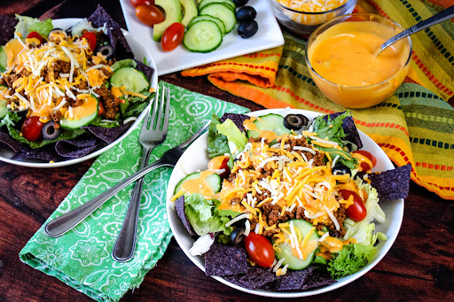 Jodie's Taco Salad ready to be served.