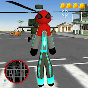 Spider Stickman Rope Hero Crime City bBattle Mod apk أحدث إصدار تنزيل مجاني