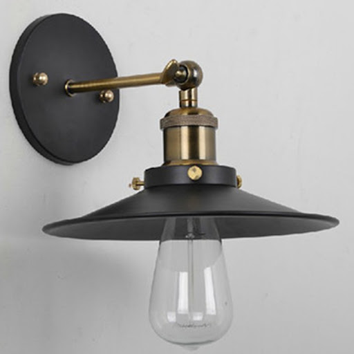 Title 4, Creative Wrought Iron Retro Wall Lamp for Bedro...