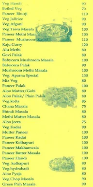 Aparna Refreshment menu 5