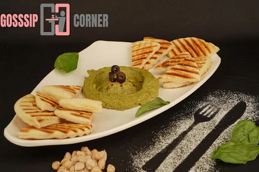 Pesto Hummus ( Non Jain )