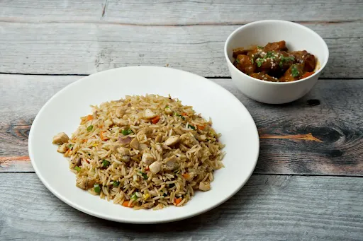 Chicken Fried Rice With Chilli Chicken