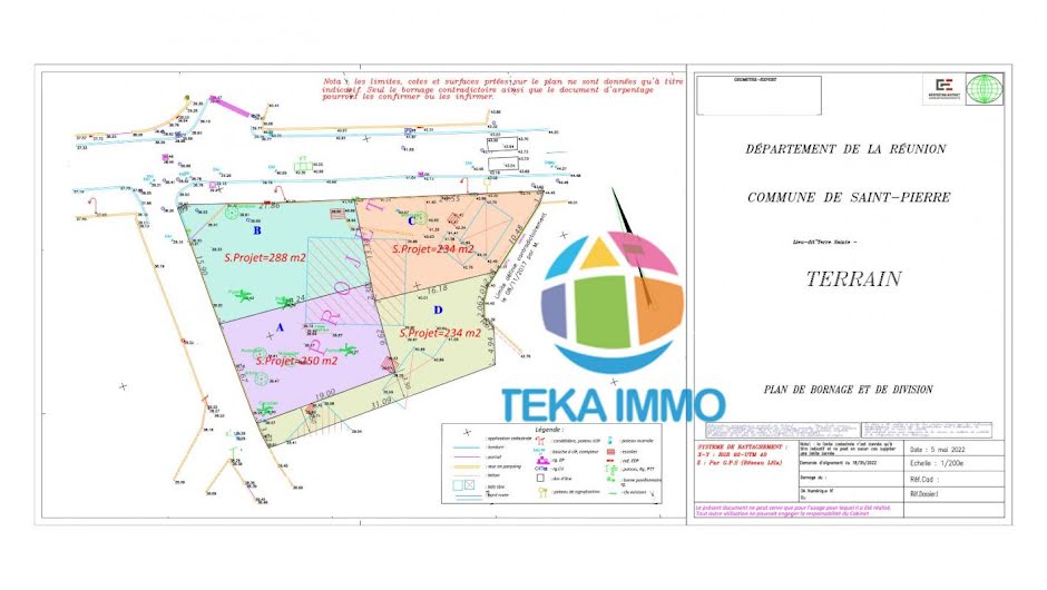 Vente terrain   à Ravine Des Cabris (97432), 235 400 €