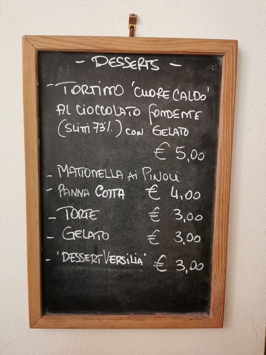 dessert menu