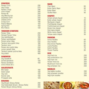 The Lactovegan menu 
