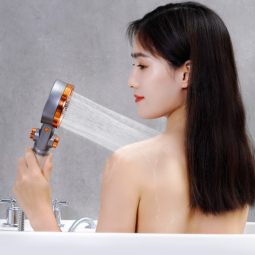 Title 2, Filtered Water Shower Head Three-Gear Pressuriz...