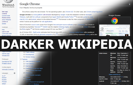 Dark/Night Mode For Wikipedia Preview image 0