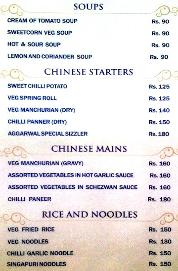 Aggarwal Restaurant menu 