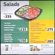 Subway menu 3