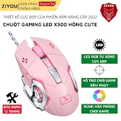 Chuột Gaming Có Dây Màu Hồng Ziyou X500 Có Led Rgb Đổi Màu Cực Đẹp, Thiết Kế Đặc Biệt Cho Máy Tính, Pc, Laptop