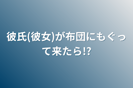 彼氏(彼女)が布団にもぐって来たら!?