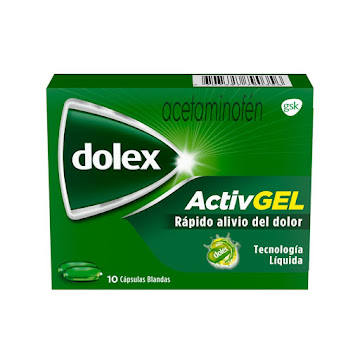 Dolex Activgel, Acetaminofen Rápida Acción y Doble Tecnología X 10 Caps  