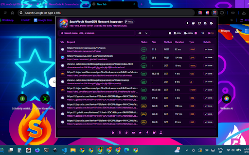 SparkVault NextGEN Network Inspector screenshot 2