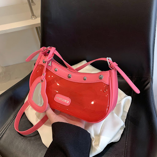 Title 2, Summer Trendy Jelly Style Transparent One-shoul...
