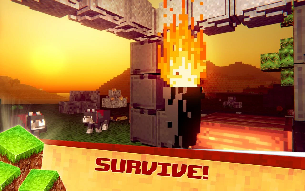  Blocky Craft Survival Game PRO: captura de tela 