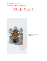 Vrinda Bakers menu 2