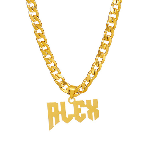 Title 2, Customized Stainless Steel Name Pendant Necklac...