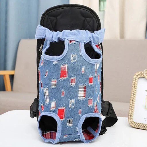Cats and dogs Breathable outdoor portable backpack Pet backpack Chest bag Pet travel backpack four-legged backpack