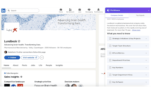 PitchBreeze: Sales Signals Monitoring for LinkedIn Sales Navigator